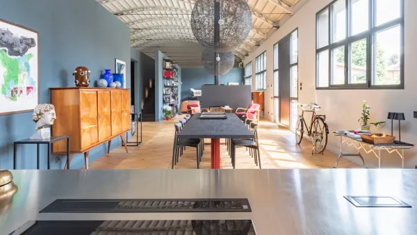 Open space del loft Danubio a Brescia