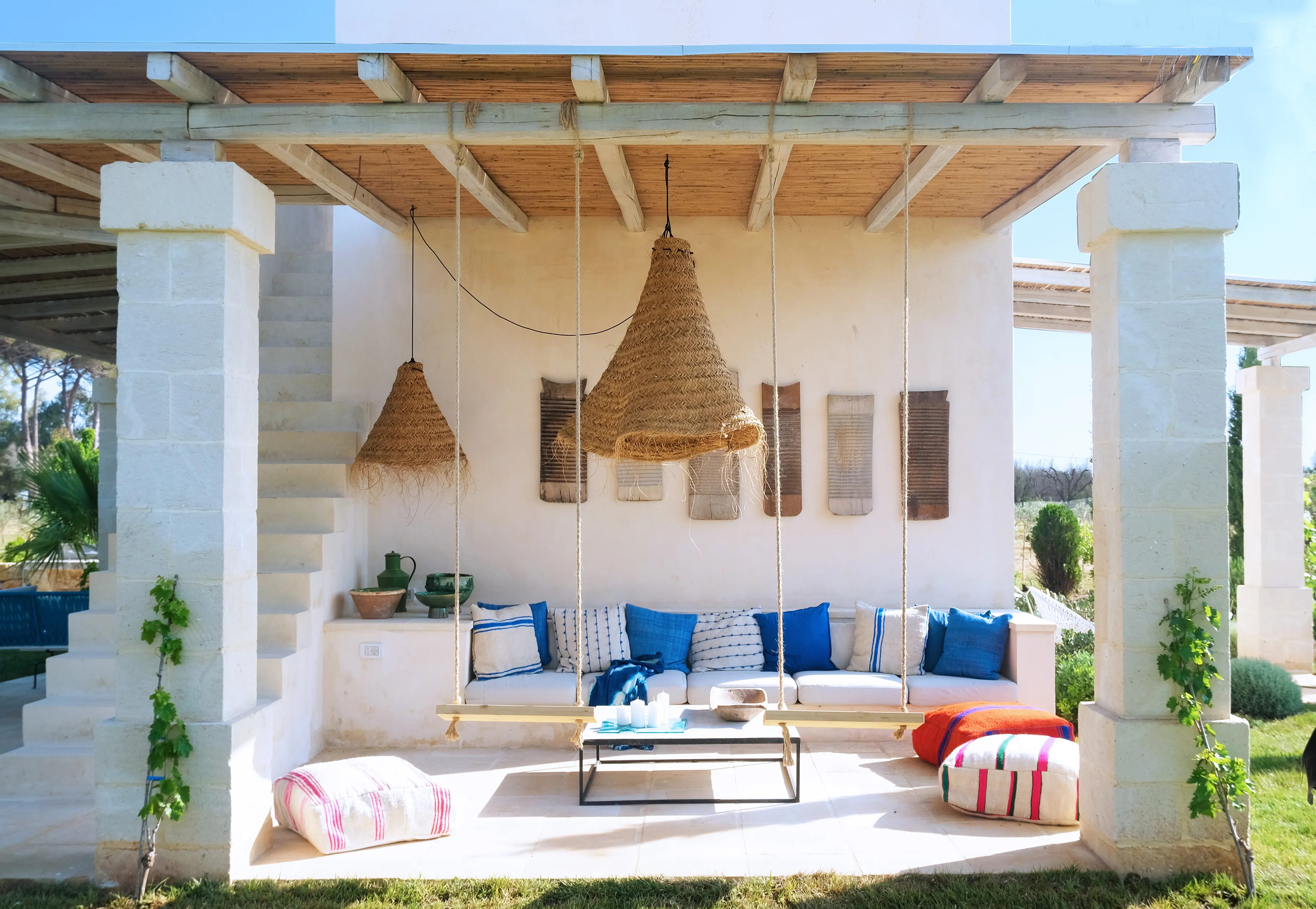 La veranda della Location Bali, villa in stile contemporaneo a Lecce