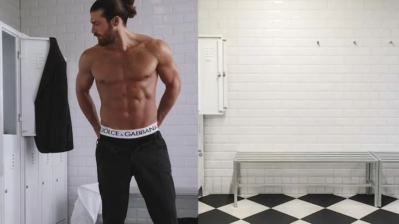 Can Yaman in una location Pachira per lo shooting di Dolce e Gabbana