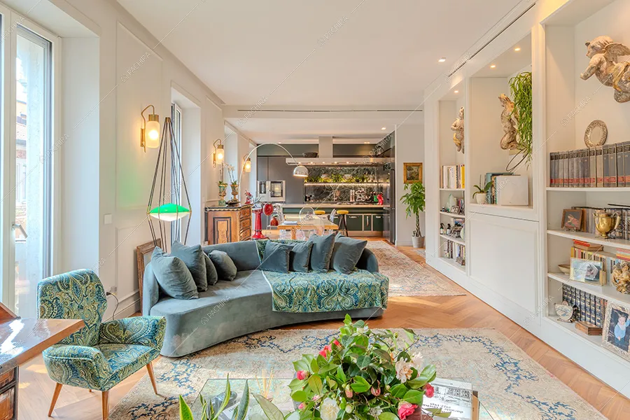 Sala della location Blighia, appartamento in stile moderno a Milano
