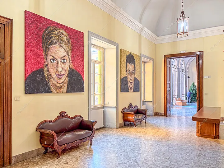 Corridoio della dimora storica Ande, location in stile classico a Monza