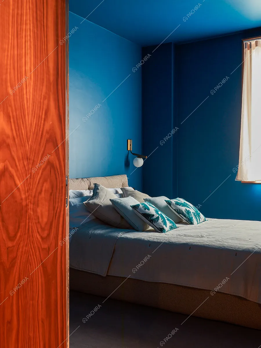 Camera da letto dell'appartamento Olivina, location in stile moderno a Torino