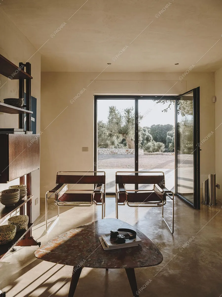 Salotto della villa in stile contemporaneo Kara, location per shooting a Brindisi