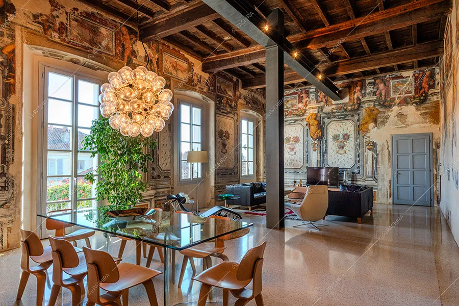 Sala della villa Mayon, location in stile moderno a Milano
