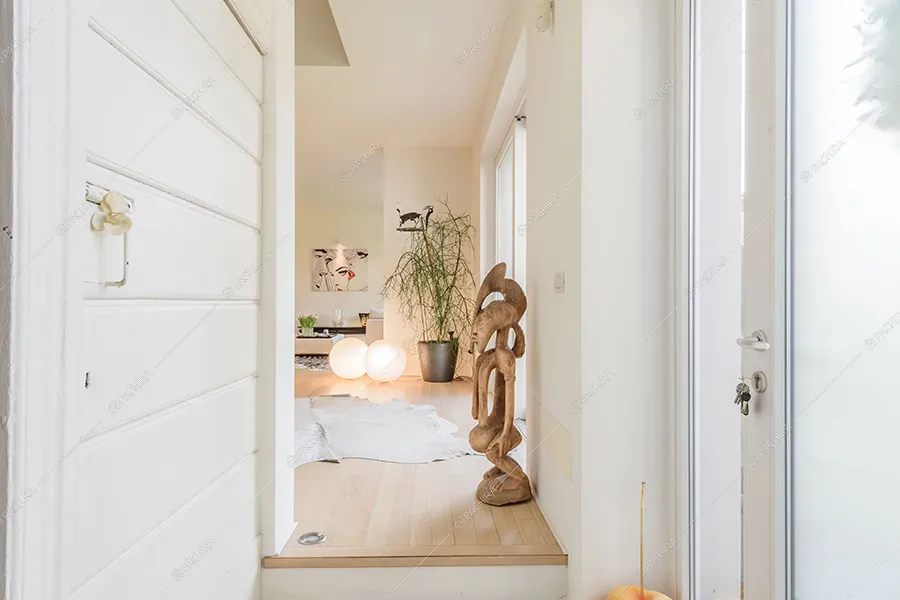 Corridoio della villa Nilo, location in stile moderno a Milano
