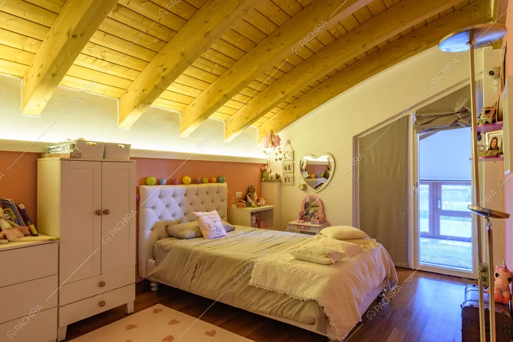 Camera da letto dei bambini del loft Genepi, location in stile contemporaneo a Milano