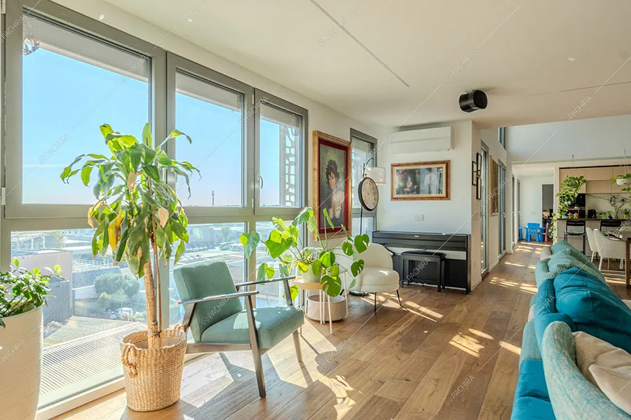 Sala dell'appartamento Mimetite, location in stile moderno a Milano