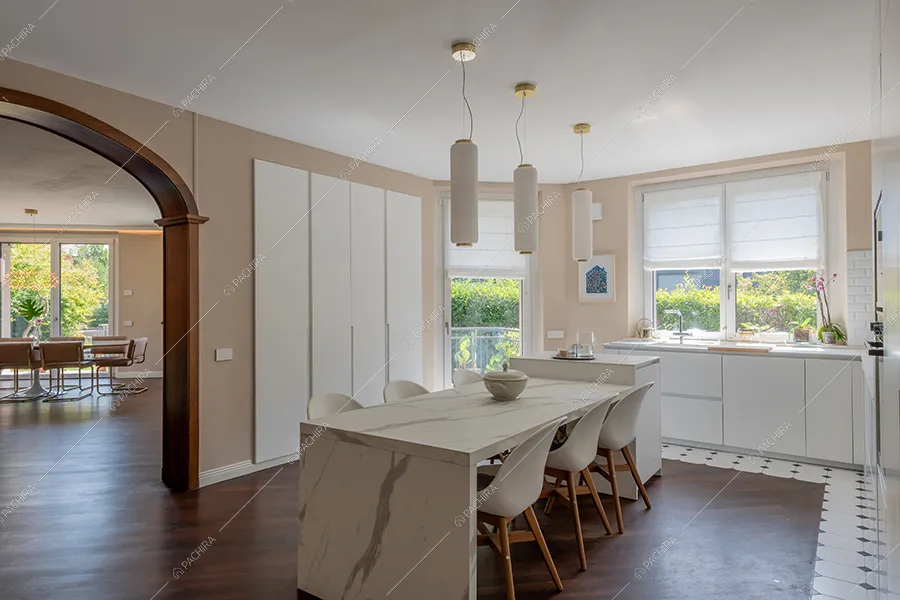 Cucina della villa Gange, location in stile contemporaneo a Milano