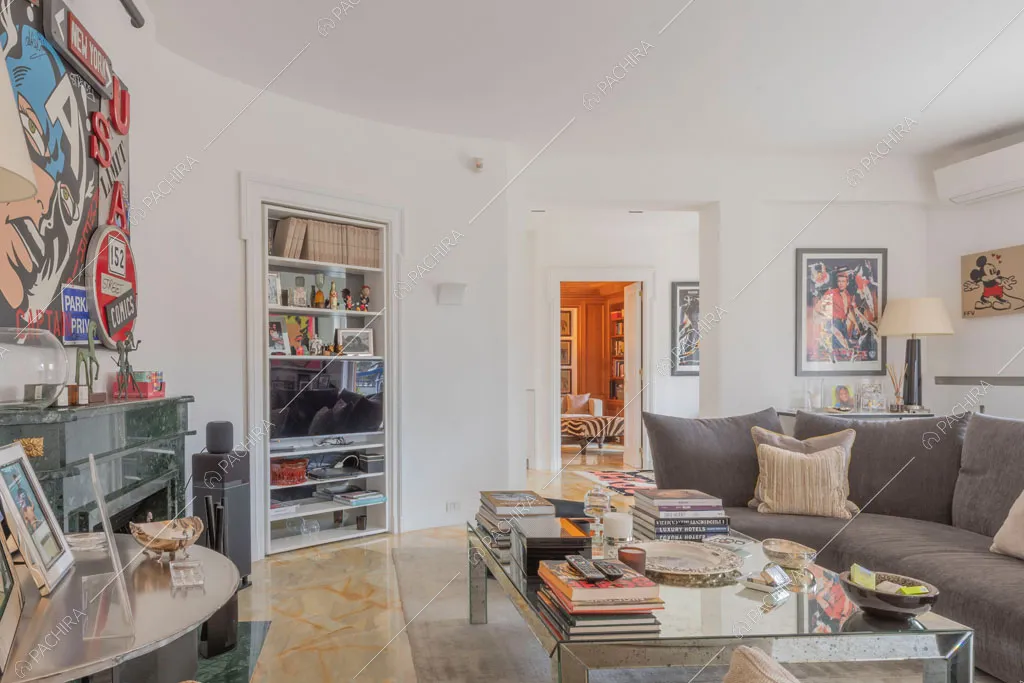 Sala dell'appartamento Mizuna, location in stile contemporaneo a Roma