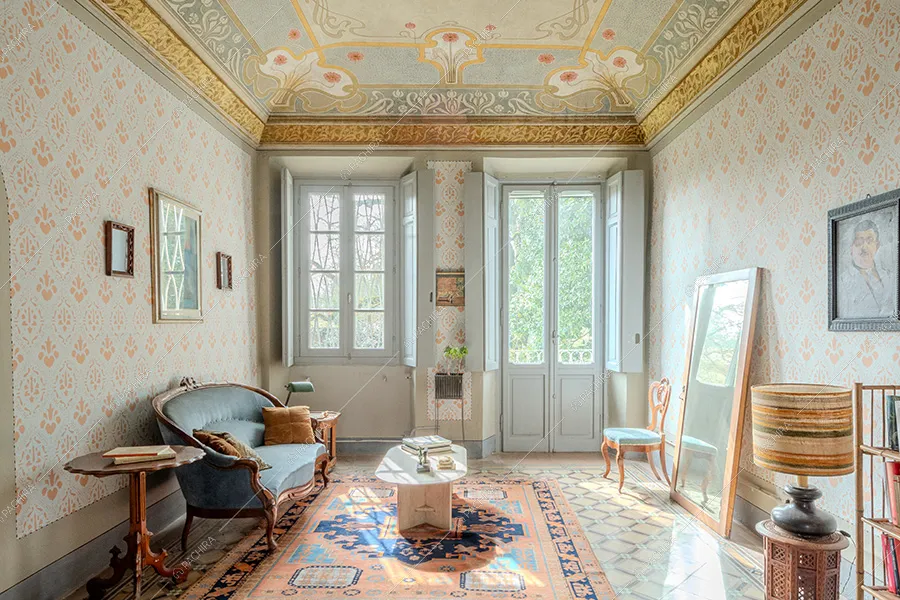 Salotto della dimora storica Westerlies, location in stile contemporaneo a Pavia