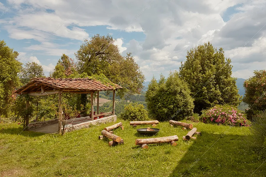 Giardino della masseria Mincio, location in stile rustico a Lucca
