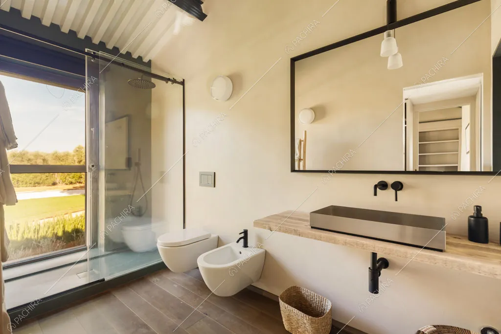 Bagno della villa Gypsum, location in stile moderno a Grosseto