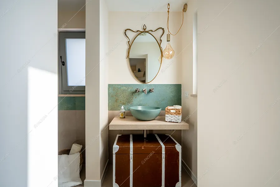 Bagno della villa Sahel, location in stile rustico a Brindisi