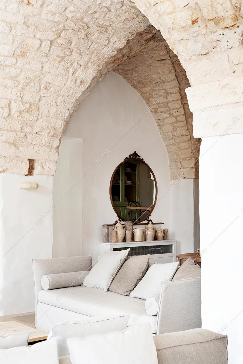 Sala della masseria Athos, location in stile rustico a Brindisi