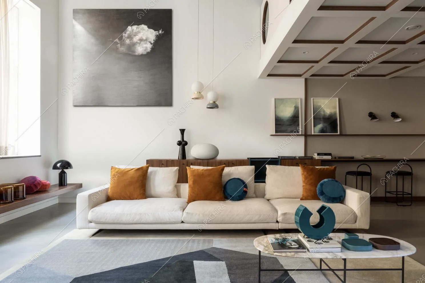Zona living dell'appartamento Sayan, location in stile classico a Torino