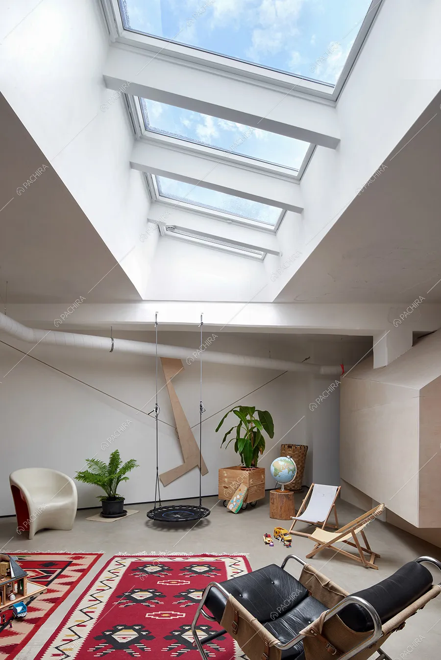 Salotto del loft Bise, location in stile moderno a Torino
