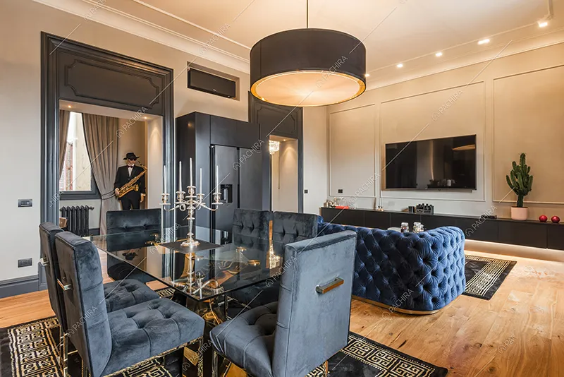 Sala dell'appartamento Bogda, location in stile moderno a Roma
