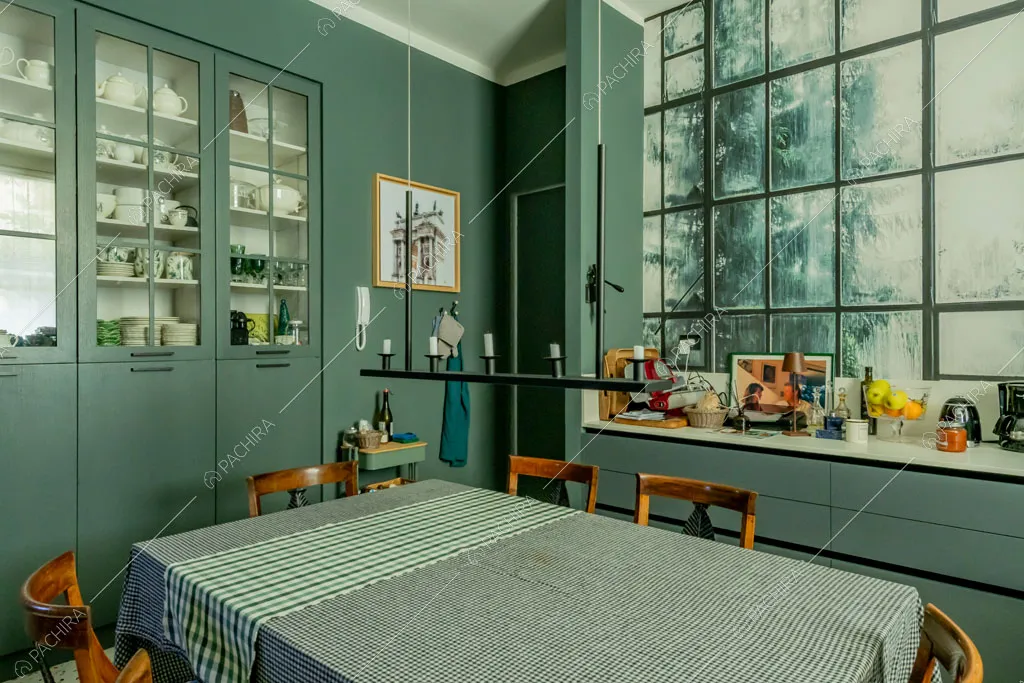 Cucina dell'appartamento Don, location in stile contemporaneo a Milano