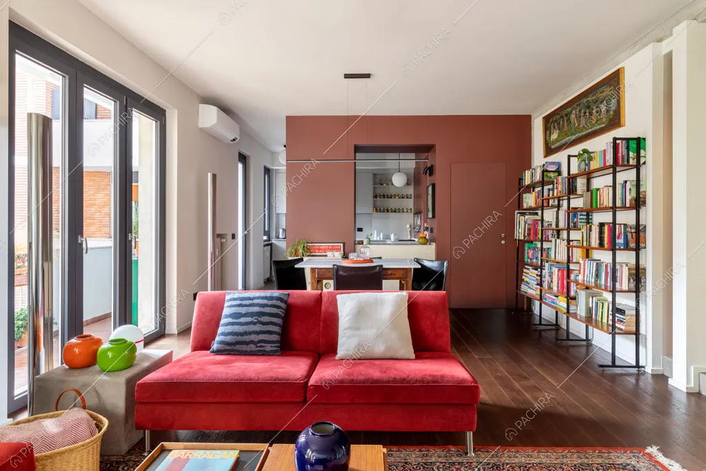 Zona living della location Castagno, appartamento in stile contemporaneo a Milano