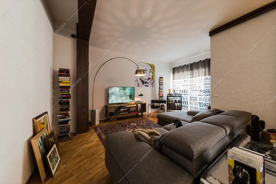 Salotto dell'appartamento Araguaia, location in stile moderno a Roma