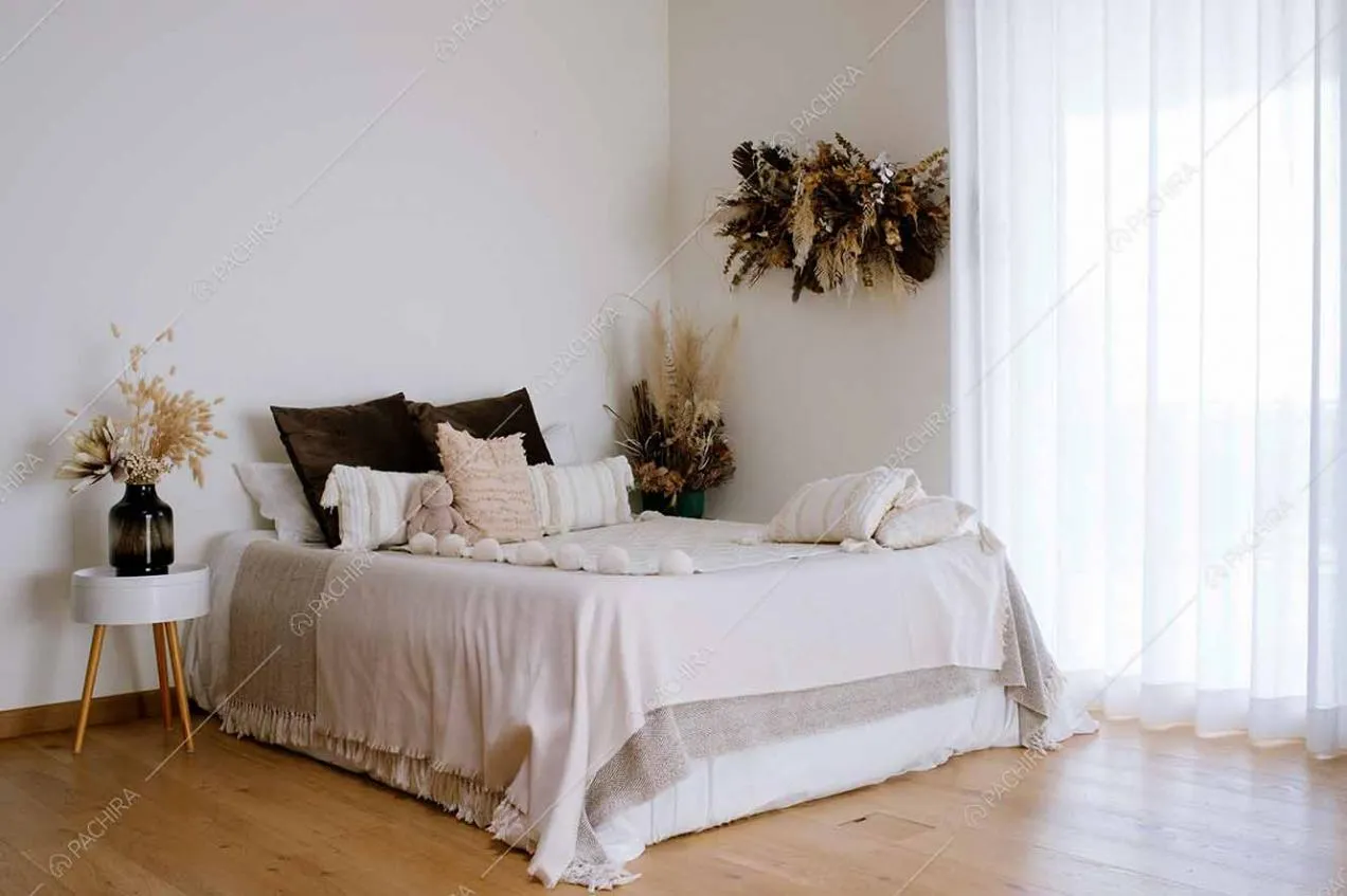 Camera da letto della villa Adda, location in stile contemporaneo a Verona