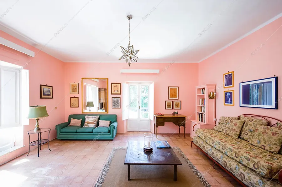 Salotto della dimora storica Elbe, location in stile classico per shooting a Roma