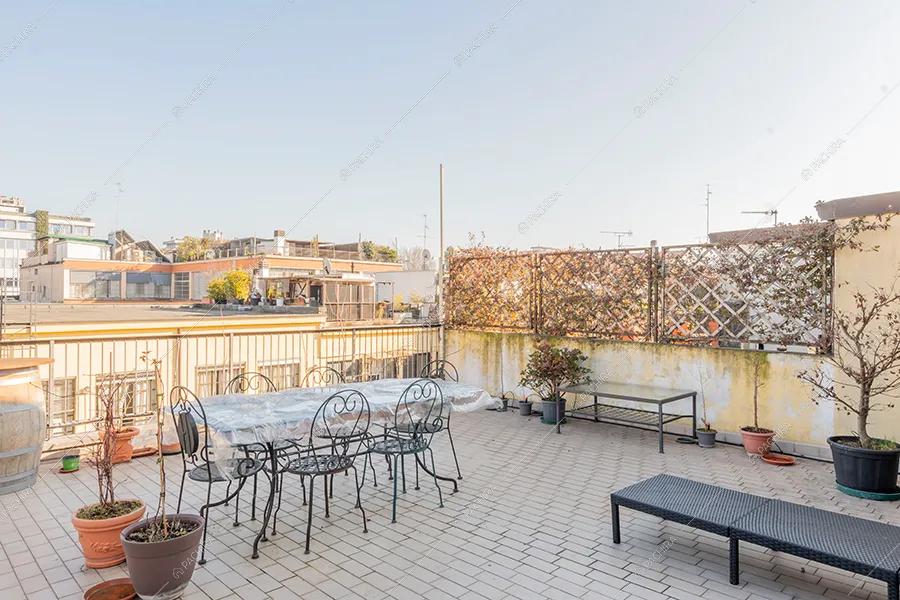 Terrazza del loft Piave, location in stile moderno a Milano