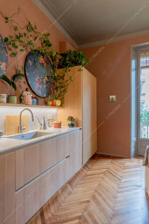 Cucina dell'appartamento Indo, location in stile contemporaneo a Milano