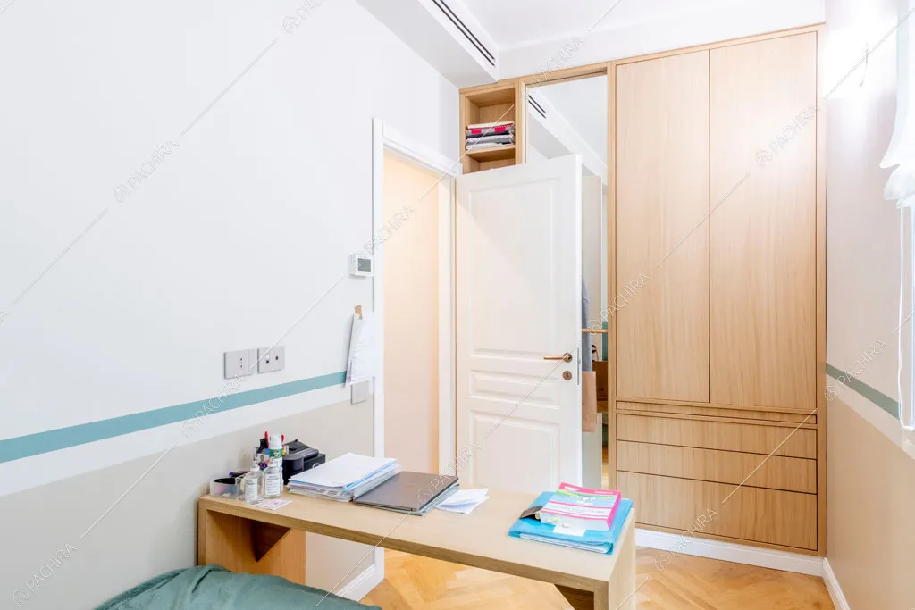 Camera da letto dell'appartamento Capsico, location in stile contemporaneo a Milano