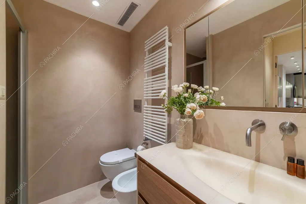 Bagno del loft Sabbia, location in stile moderno a Roma