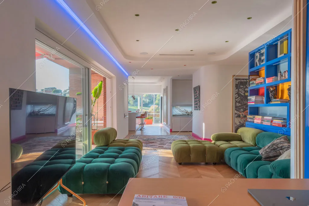 Sala dell'appartamento Gila, location in stile contemporaneo a Roma