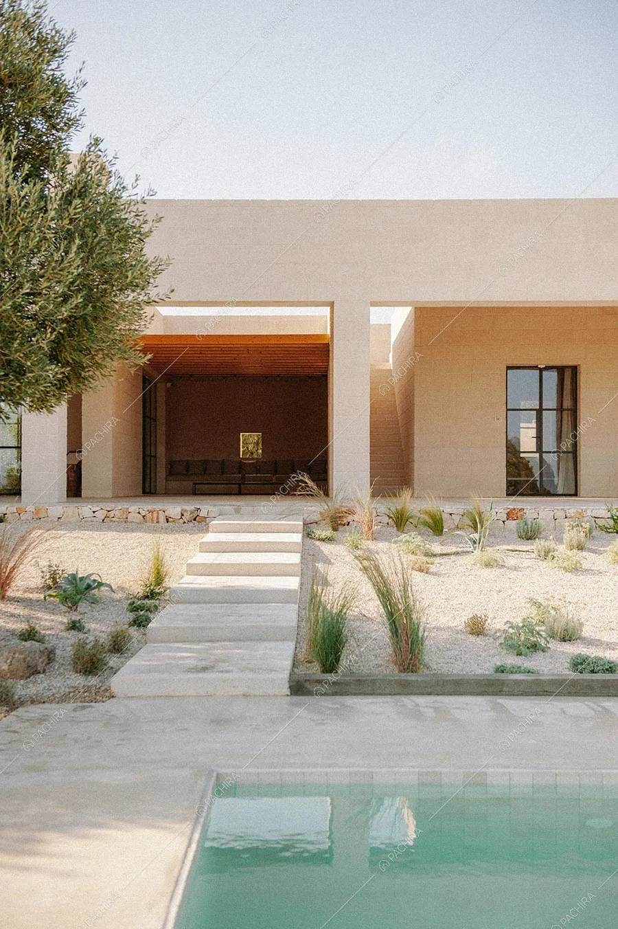 Esterni della villa Malacca, location in stile contemporaneo a Brindisi