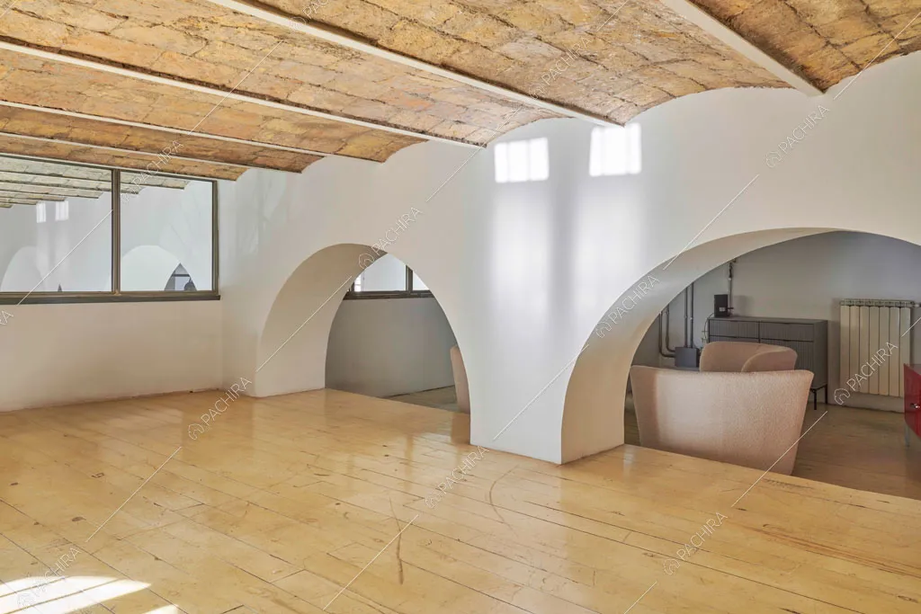 Sala del loft Manaslu, location in stile minimal a Roma