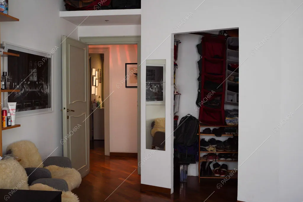 Camera da letto dell'appartamento Volga, location in stile moderno a Roma