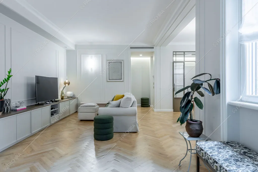 Sala dell'appartamento Capsico, location in stile contemporaneo a Milano
