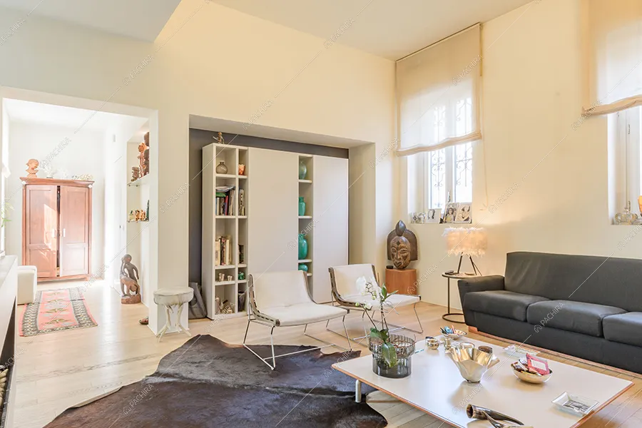 Salotto della villa Nilo, location in stile moderno a Milano