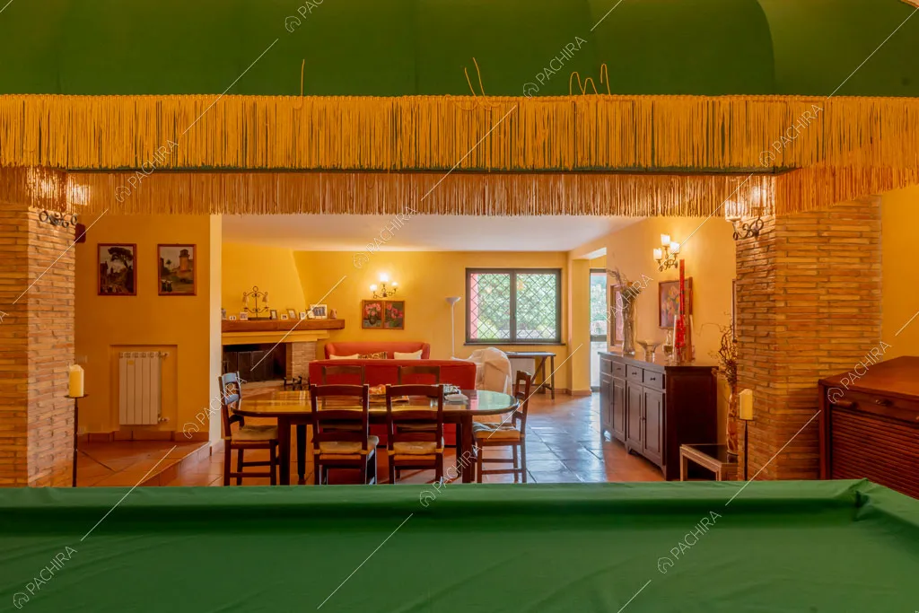 Sala della villa Ematite, location in stile rustico a Roma