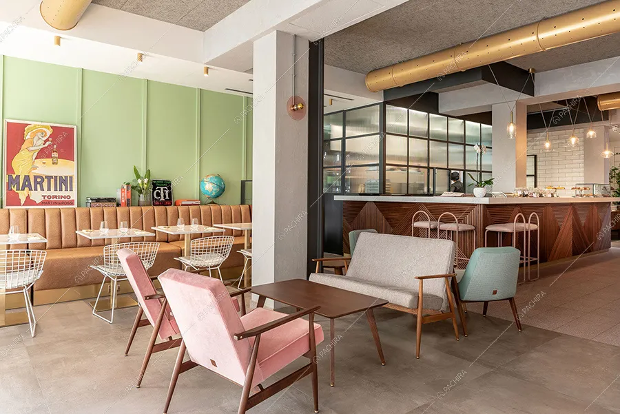 Sala da pranzo dell'hotel Ametrino, location in stile contemporaneo a Riccione