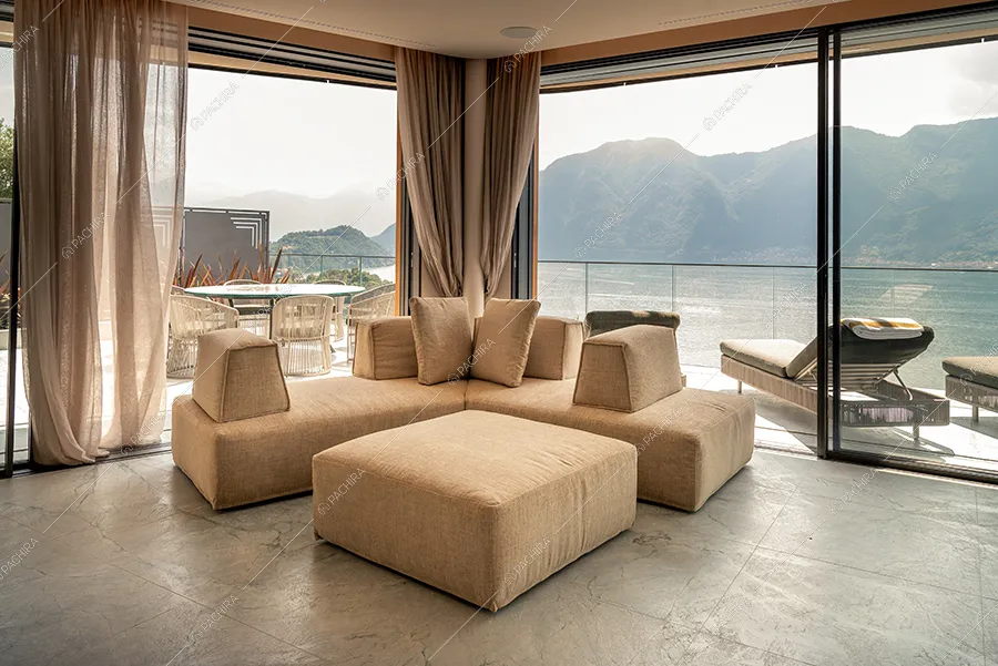 Sala della villa Agapanto, location in stile contemporaneo a Como