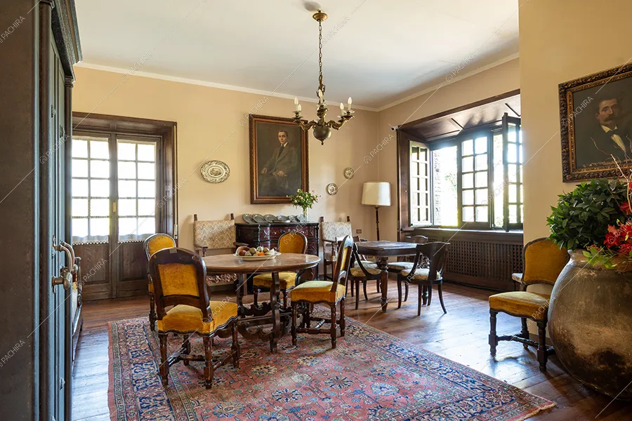 Sala da pranzo della villa Realgar, location in stile country a Milano