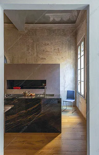 Cucina dell'appartamento Cajà, location in stile moderno a Mantova