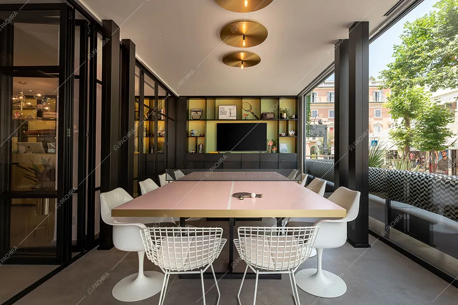 Terrazza dell'hotel Ametrino, location in stile contemporaneo a Riccione