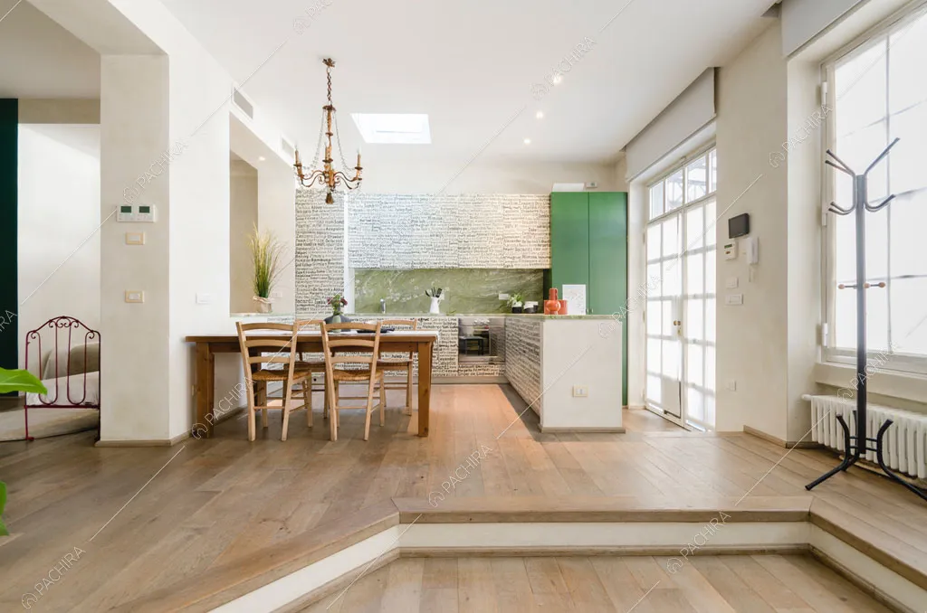 Zona living dell'appartamento Agrellite, location in stile moderno a Milano