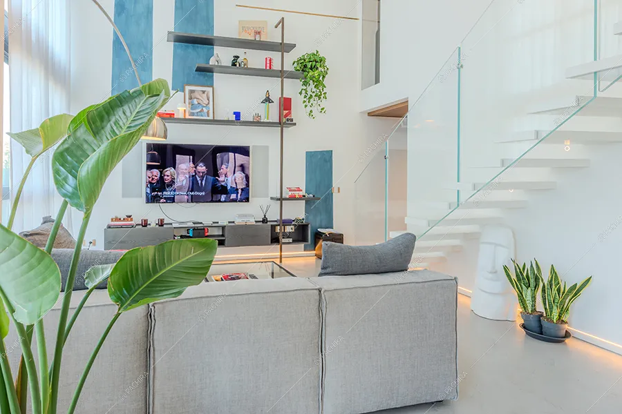 Sala del loft Calluna, location in stile contemporaneo a Milano
