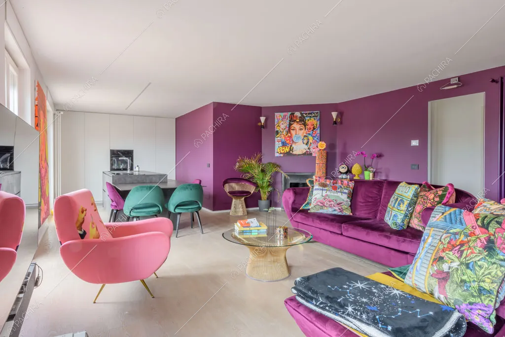 Sala dell'appartamento Quiabo, location in stile contemporaneo a Milano