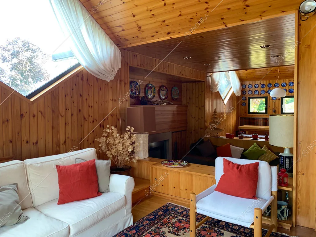Salotto dello chalet Bulbine, location in stile moderno a Belluno