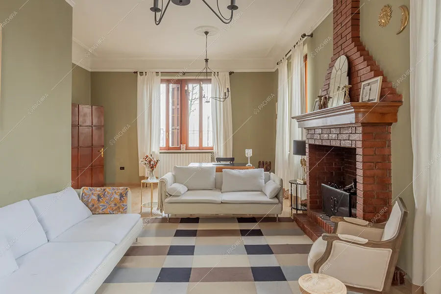 Salotto della villa Vinson, location in stile moderno a Milano