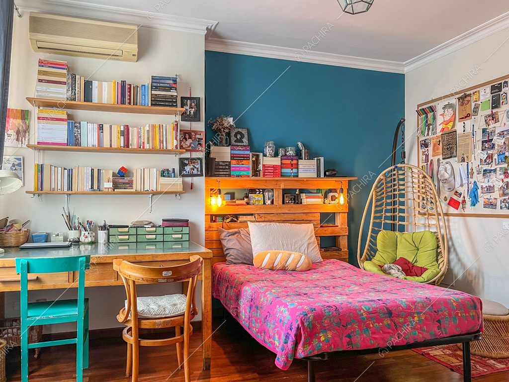 Camera da letto dell'appartamento Kuban, location in stile moderno a Roma