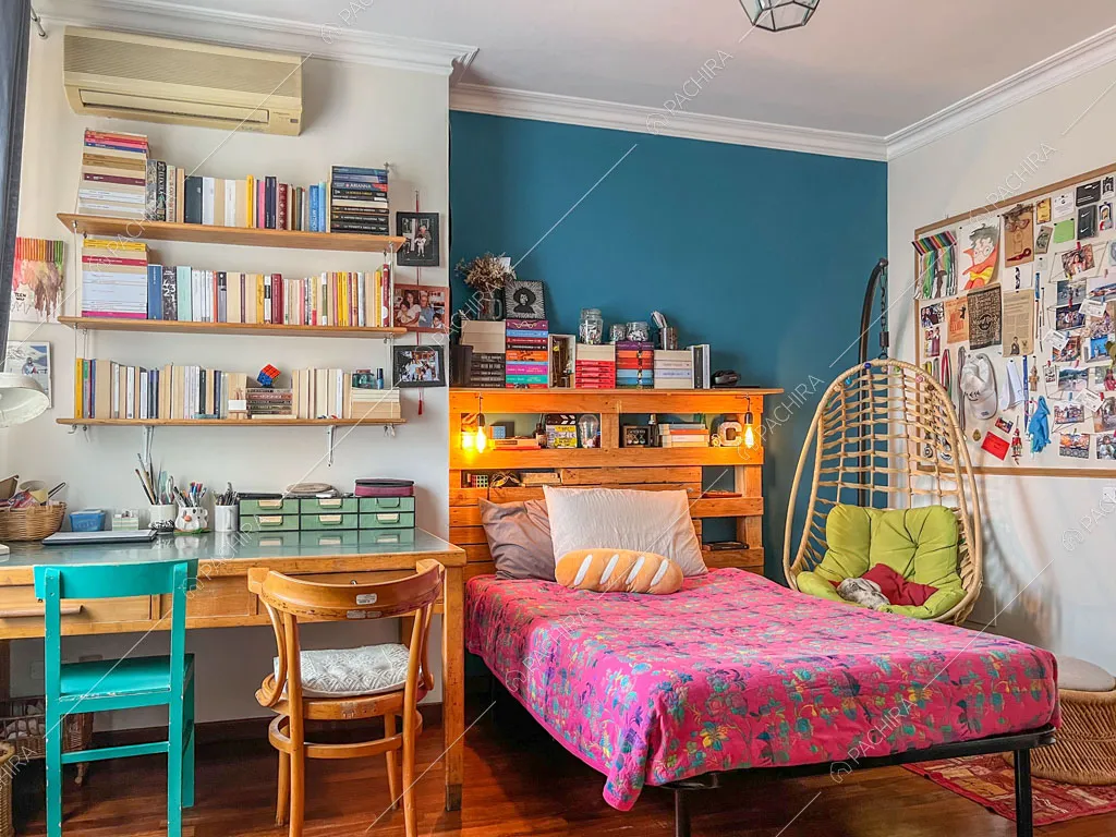 Camera da letto dell'appartamento Kuban, location in stile moderno a Roma