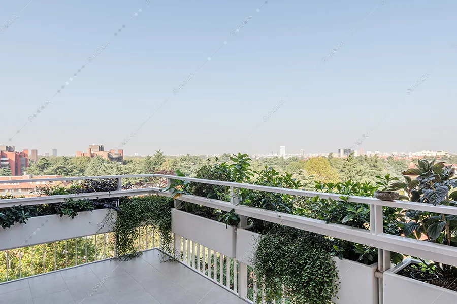 Terrazza della location Ebano, attico in stile classico a Milano